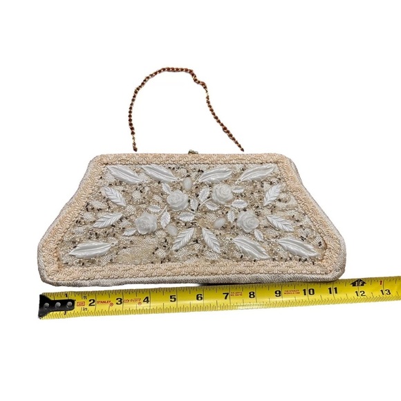 VTG 50s CARON OF HOUSTON TEXAS Hand Crafted Needlepoint Purse 11x5 - Picture 5 of 15